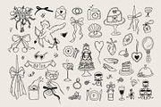 Whimsical wedding hand drawn clipart, a Decorative Illustration by Madiwaso (Thumbnail 6 of 16)