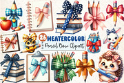 Pencil with Bow Back to School Clipa, a Seasonal Illustration by Rose Art (Thumbnail 1 of 4)