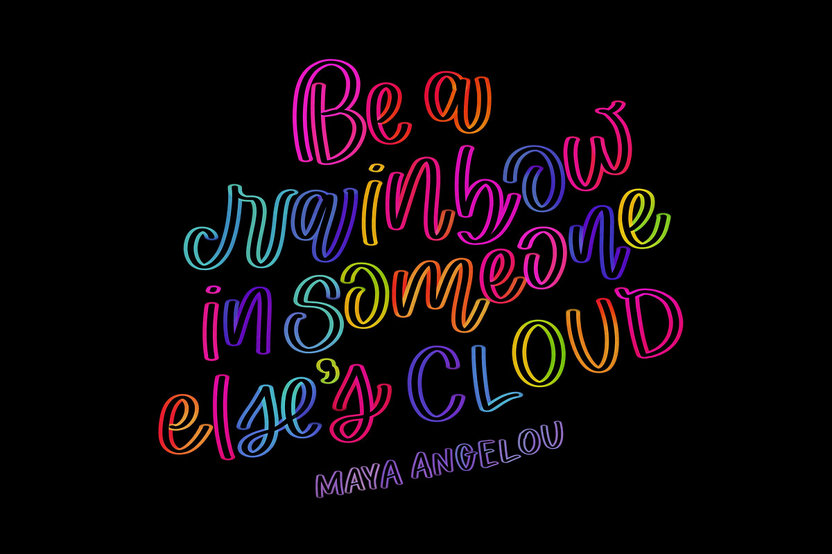Rainbow II.O Procreate Brush, a Brush Add-On by lovetistrue (Photo 3 of 3)