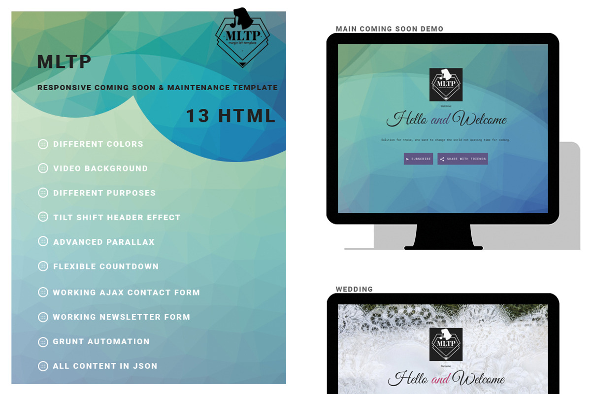 MLTP responsive coming soon template, a Bootstrap Template by margin-left