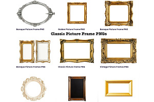 Classic Picture Frames Wall Arts, an Object Graphic by VetalStock