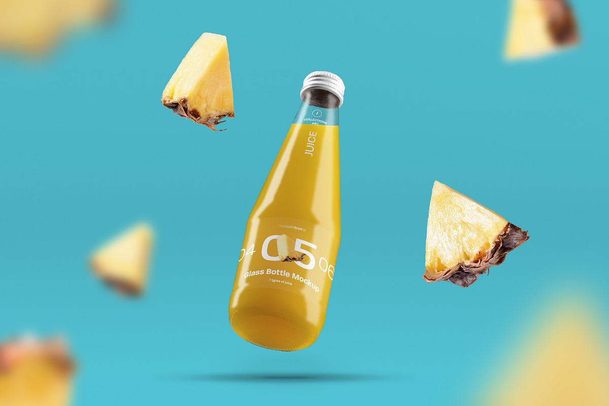 3 Mockup Glass Juice Bottle, a Packaging Mockup by Grow Design Craft Studio (Photo 6 of 7)