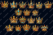 Luxury Golden Crown clipart, an Object Graphic by DreamerStarCo (Thumbnail 3 of 6)