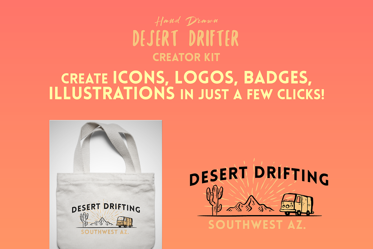 Lite-Desert Drifter Creator Kit, an Object Graphic by Walking_Designs (Photo 2 of 5)