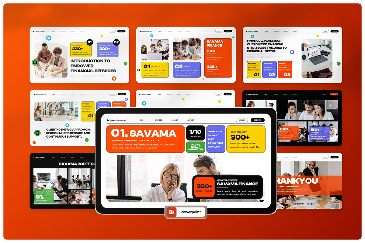 Finance Company Creative Powerpoint, a Presentation Template by Annora Studio (Photo 1 of 5)