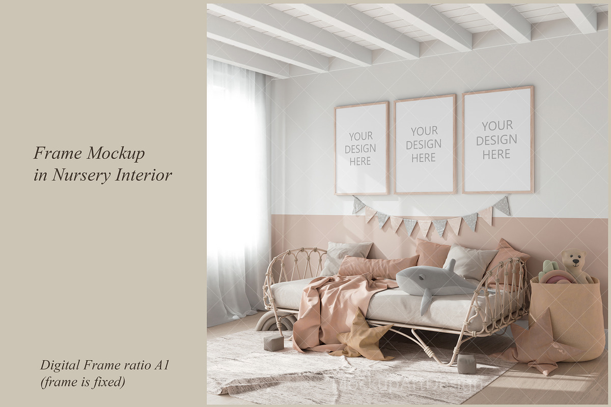 Nursery Mockup, Boho Interior Mockup, a Product Mockup by MockupArtDesign (Photo 1 of 4)