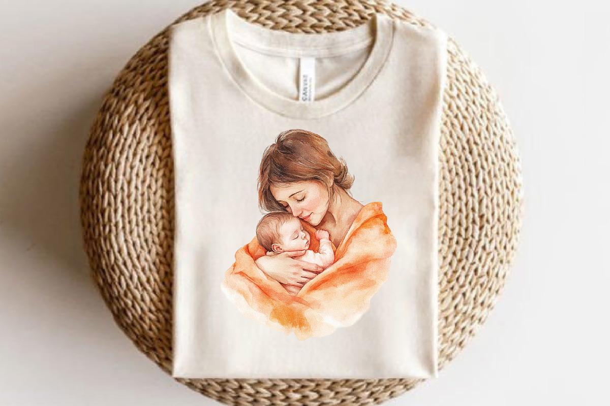 Peach Mother and Child Mother's Day, an Illustration by RobertsArt (Photo 4 of 7)