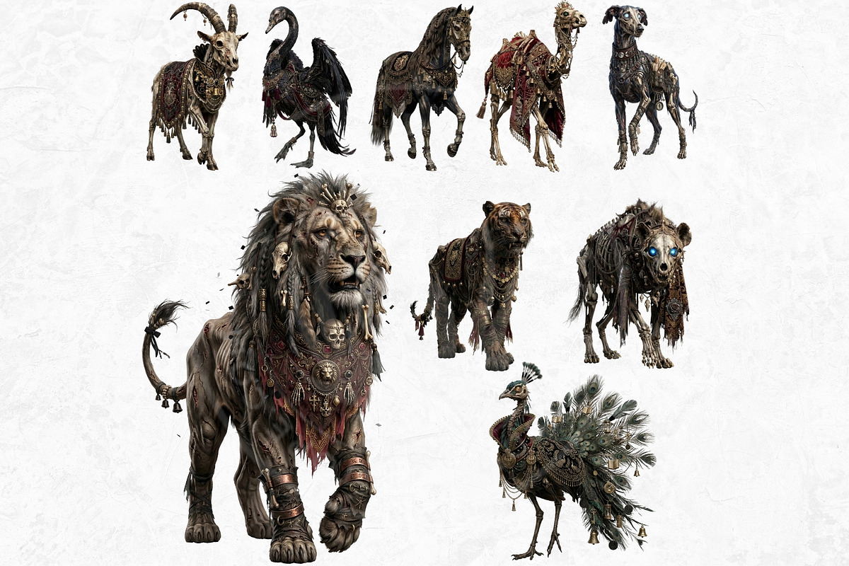 The Bone Circus Characters Cliparts, a Decorative Illustration by ThatsDesignArt (Photo 7 of 11)