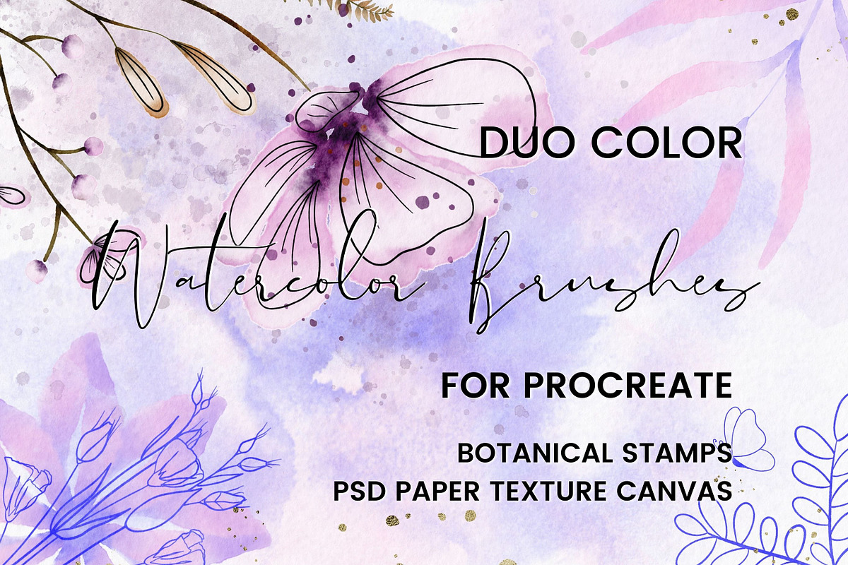 Watercolor Procreate Brushes, a Brush Add-On by Roze Prints (Photo 1 of 7)