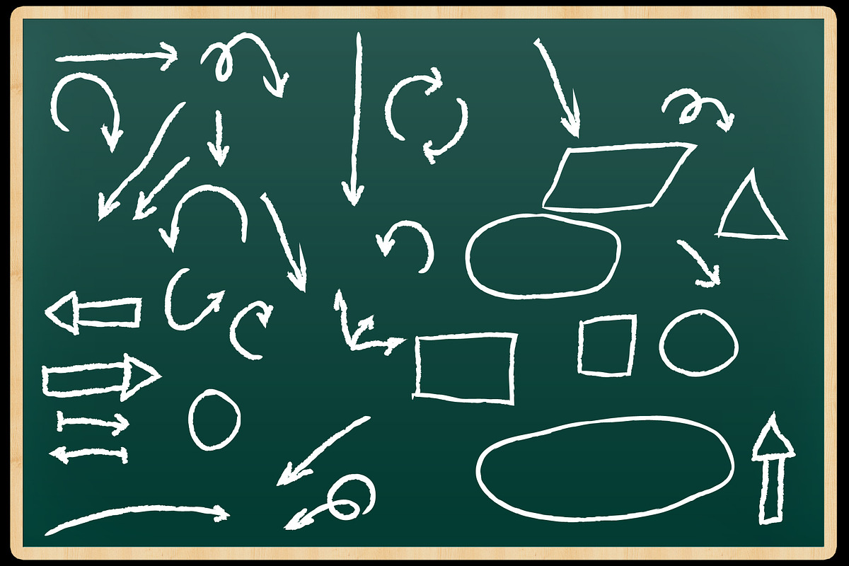 Vector Chalk Arrows and Shapes, a Shape Add-On by vladocar (Photo 1 of 2)