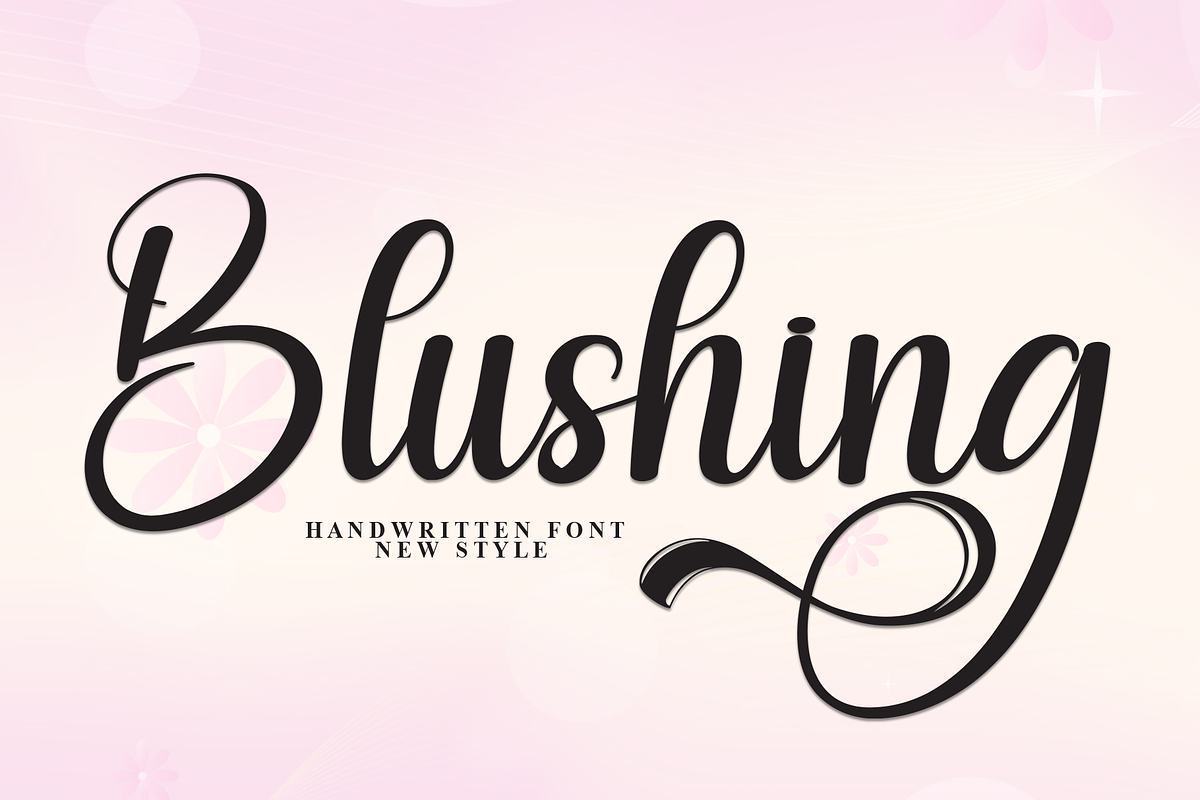 Blushing | Script Font, a Handwritten Font by Scratchones (Photo 1 of 9)