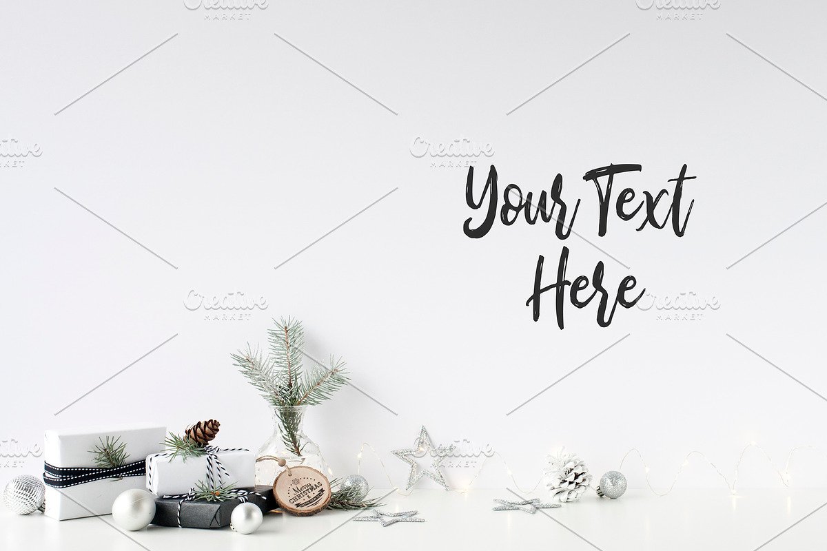 Christmas Scandinavian Mockup Bundle, a Print Template by Yuri-U (Photo 18 of 32)