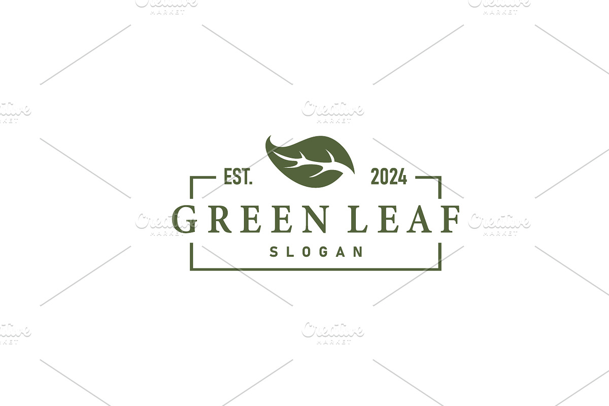 Leaf logo design template simple, a Branding & Logo Template by Maylianaw28