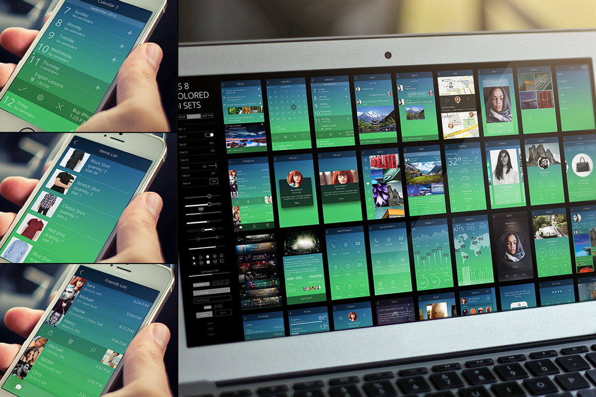 Colored UI Sets 21 Color, an UI Kit Template by Yuriy Kondratkov (Photo 3 of 5)