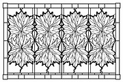 Decorative Botanical Leaf Panel, an Illustration by Designs_River (Thumbnail 2 of 10)