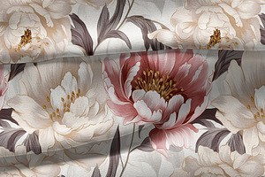 Peony Painting Seamless Pattern