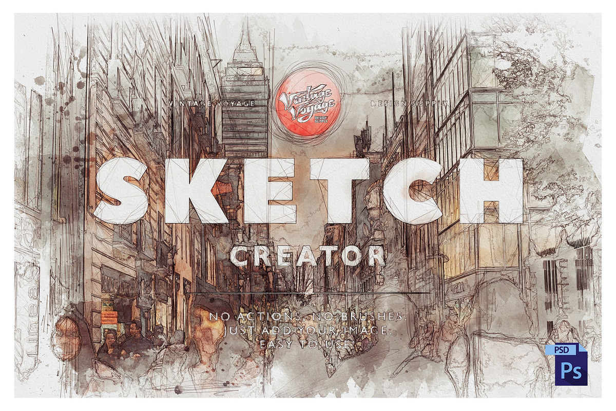 The Sketch Creator • SALE, an Action Add-On by Vintage Voyage Supply (Photo 2 of 9)