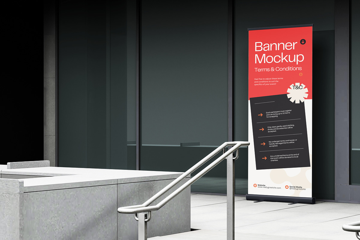Banner Mockup, an Advertising Mockup by Sosuna Studio (Photo 3 of 5)