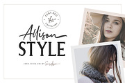 Allison Style - Font Duo, a Script Font by Sarid Ezra (Thumbnail 1 of 10)