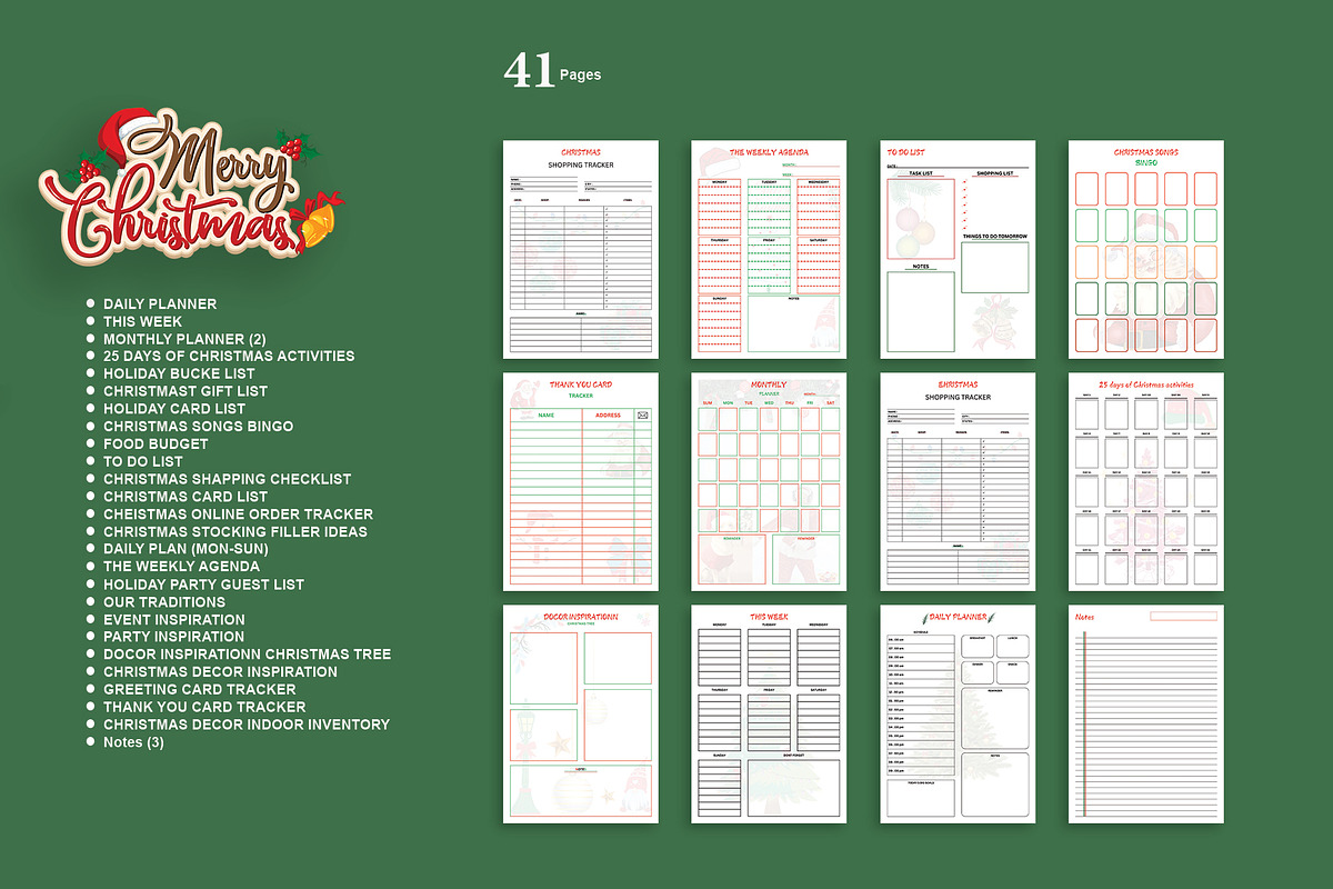 Ultimate Christmas Planner Canva, a Stationery Template by Design Zone (Photo 2 of 6)
