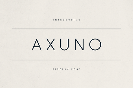 Axuno – Minimal & Elegant Font