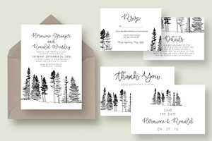 Forest Drawing Wedding Suite