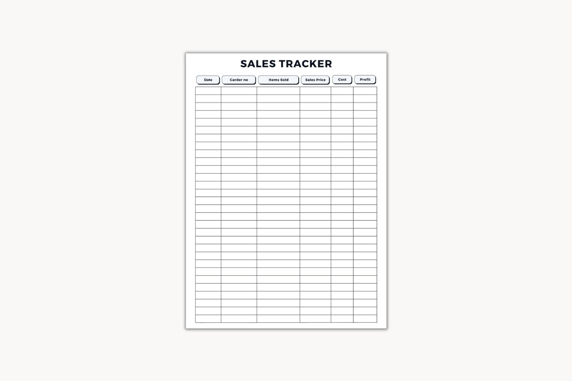 Premium Sales Tracker Planner Tracker