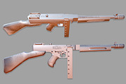 Thompson Submachine Gun, an Object 3D Model by Beatheart Creative Studio (Thumbnail 7 of 7)
