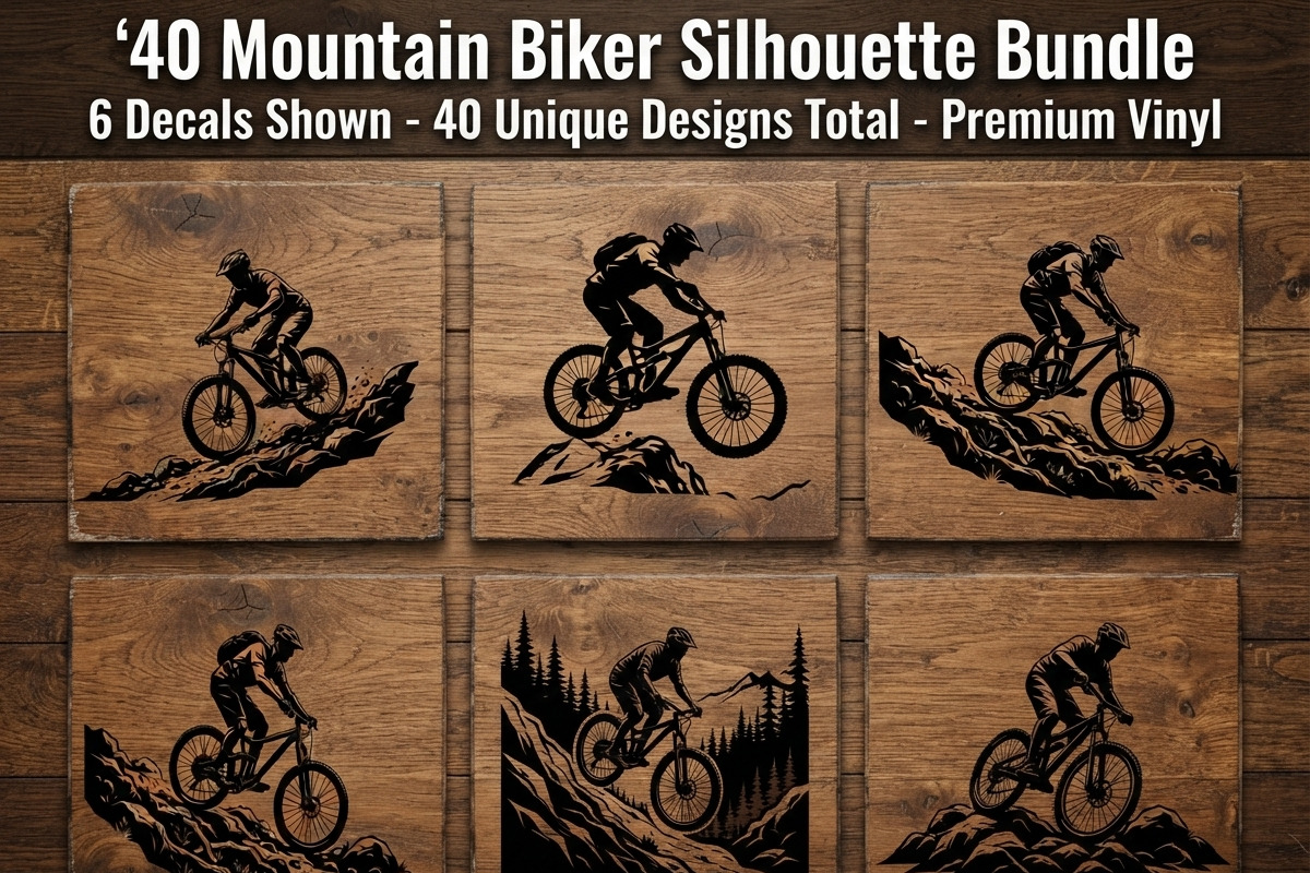 Mountain Biker Silhouette, a Person Illustration by Amazin_art (Photo 1 of 27)