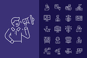 Media Icon Art Set, an Outline Icon by Prosymbols (Thumbnail 6 of 8)