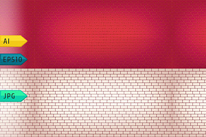 Brick Walls Seamless Vector Backdrop