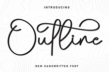 Outline | Script Font