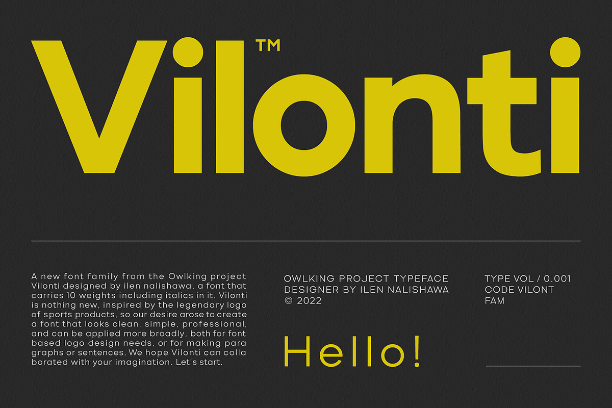 Vilonti, a Sans Serif Font by OWL KING (Photo 1 of 10)