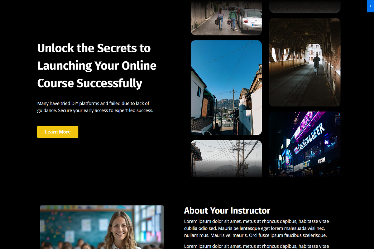 Vertical Slider Kajabi Landing Page, a Landing Page Template by Dev Lab (Photo 1 of 4)