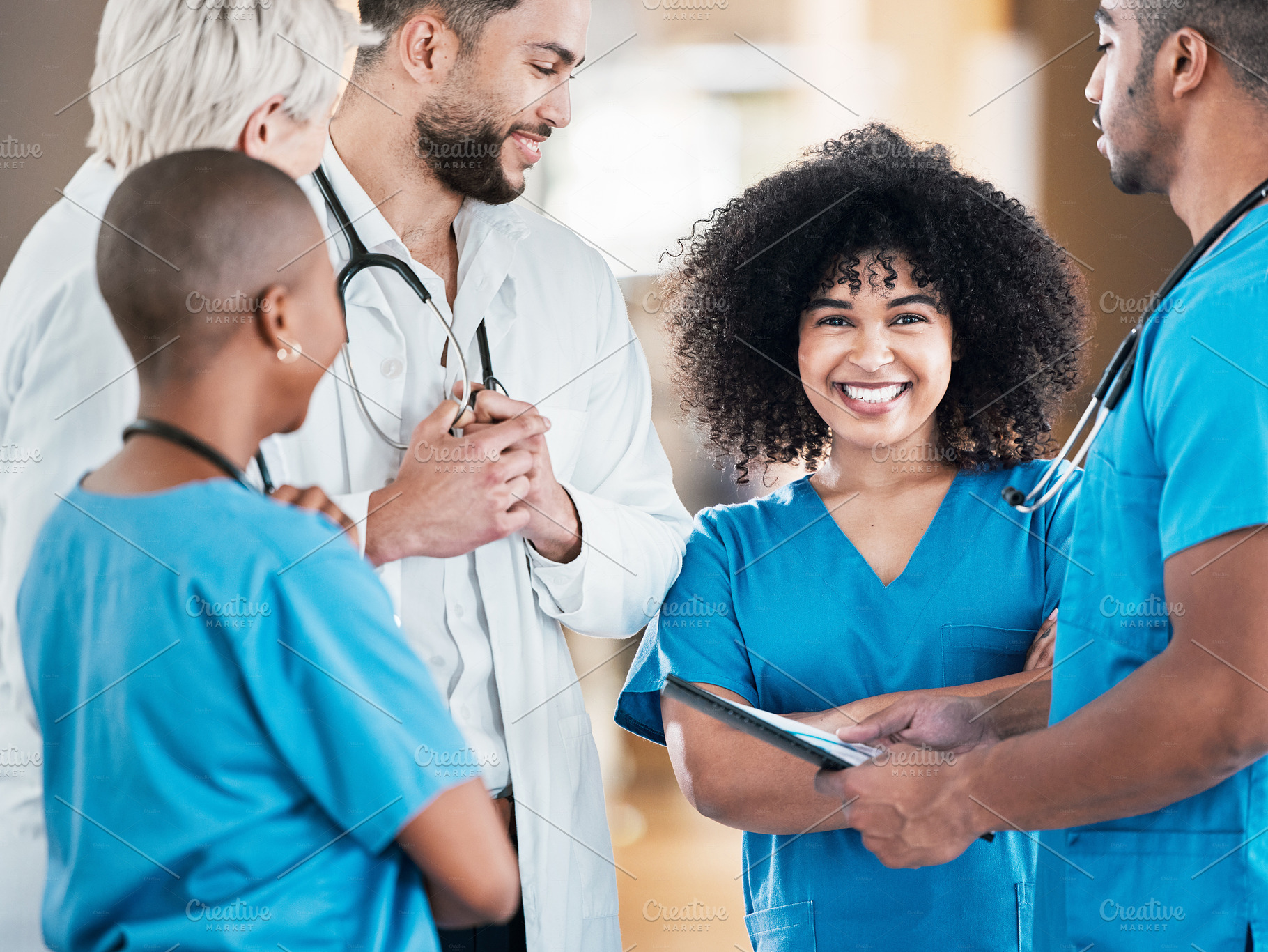 A team working the healthcare dream, a Photo by Peopleimages.com
