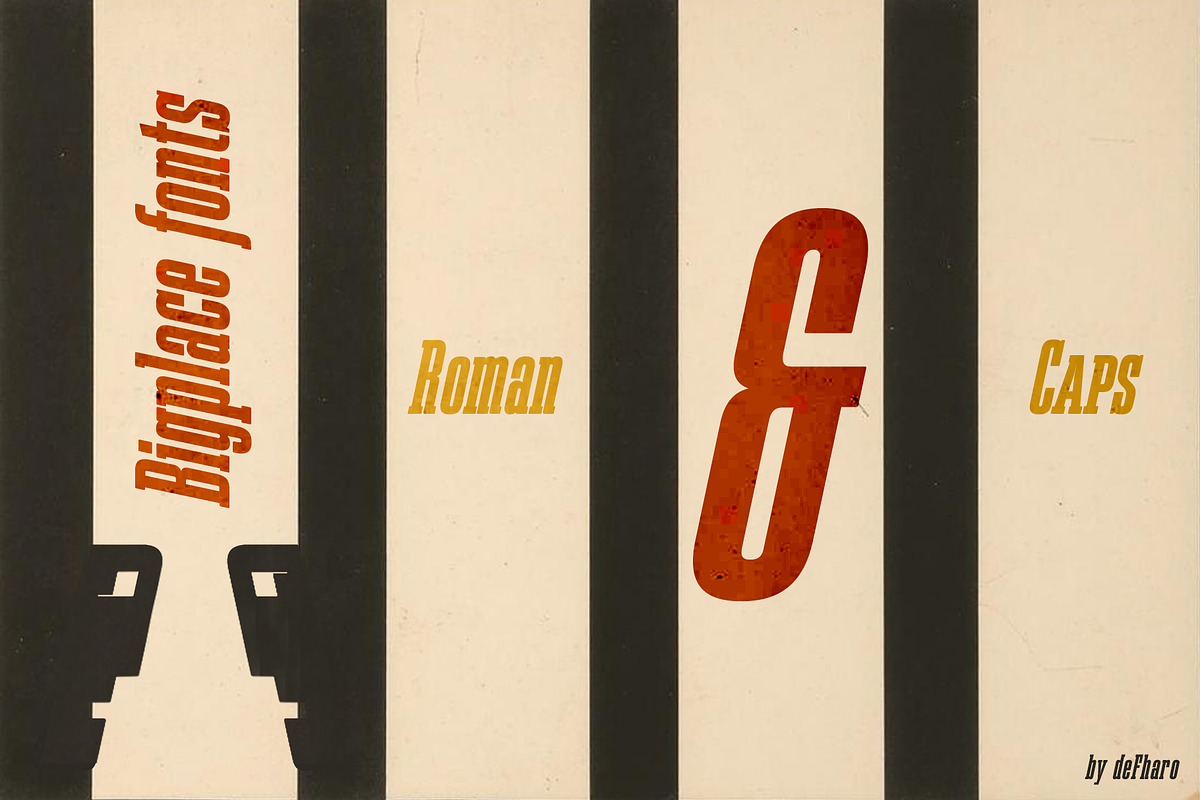 Bigplace, Roman & Caps, a Slab Serif Font by deFharo (Photo 9 of 11)