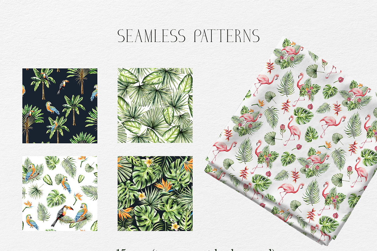 TROPICAL FOREST - Watercolor set, an Animal Illustration by Navenzeles (Photo 10 of 16)