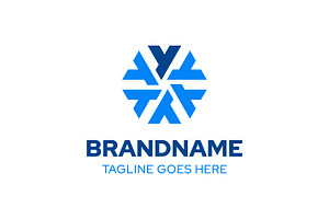 Letter Y Snowflake Modern Logo, a Branding & Logo Template by Pray Art Design Studio