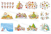 Cartoon Christmas and Winter Bundle, an Illustration by Bubert Art (Thumbnail 2 of 4)
