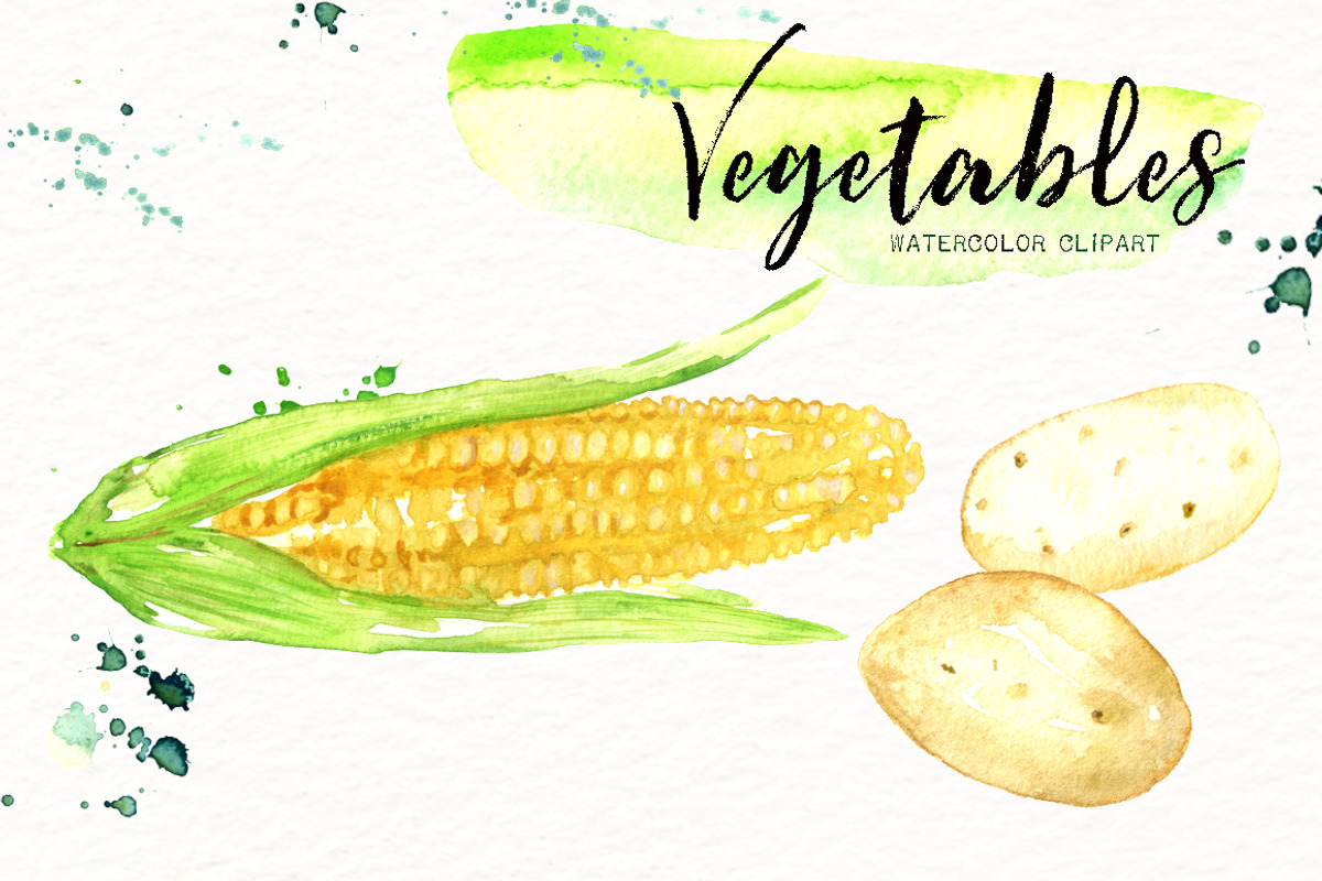 Vegetables. Watercolor clipart., an Illustration by LABFcreations (Photo 8 of 11)