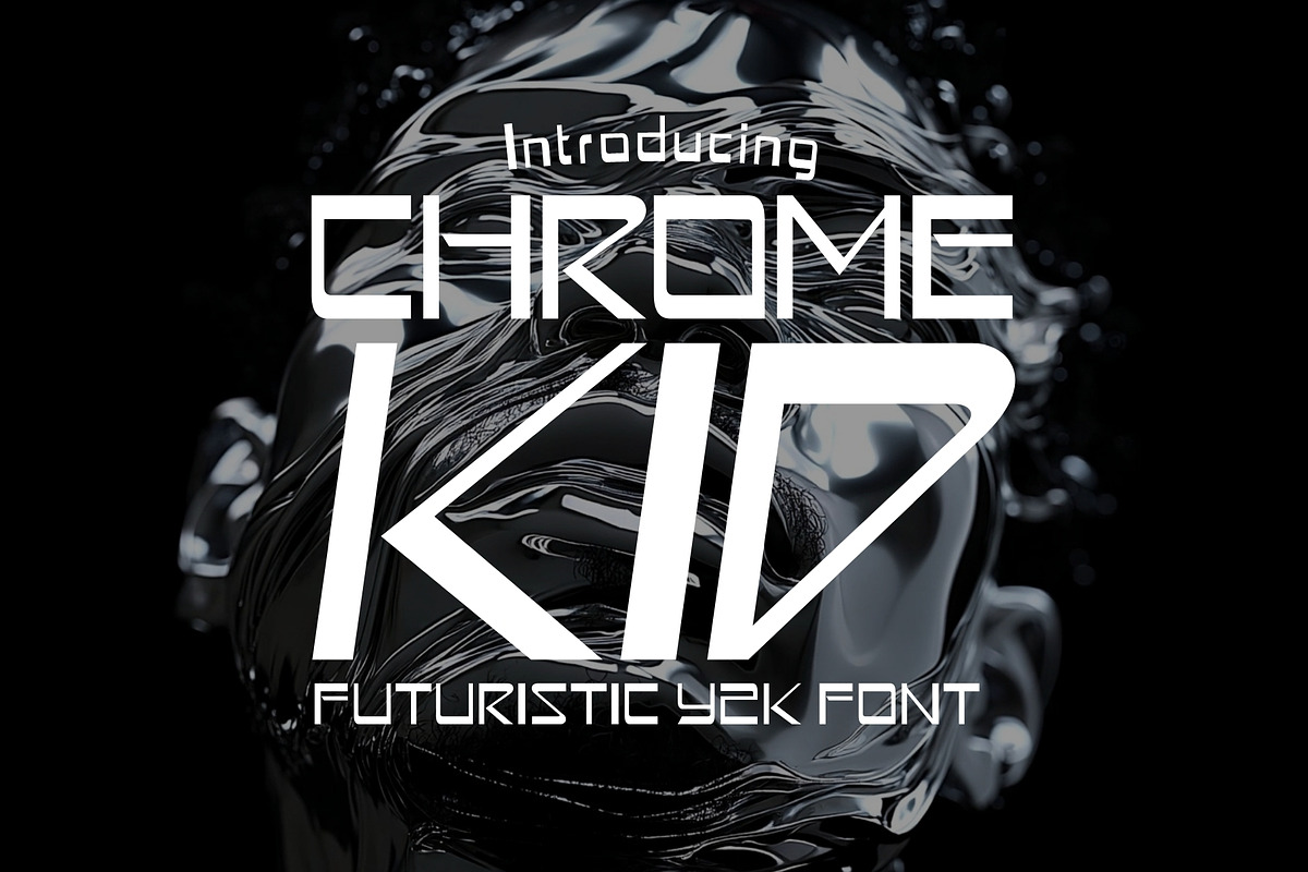 ChromeKid - Futuristic Y2K Font, a Sans Serif Font by HipFonts (Photo 1 of 8)