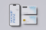 Phone with Credit Card Mockup, a Card Template by graphicstory (Thumbnail 1 of 9)