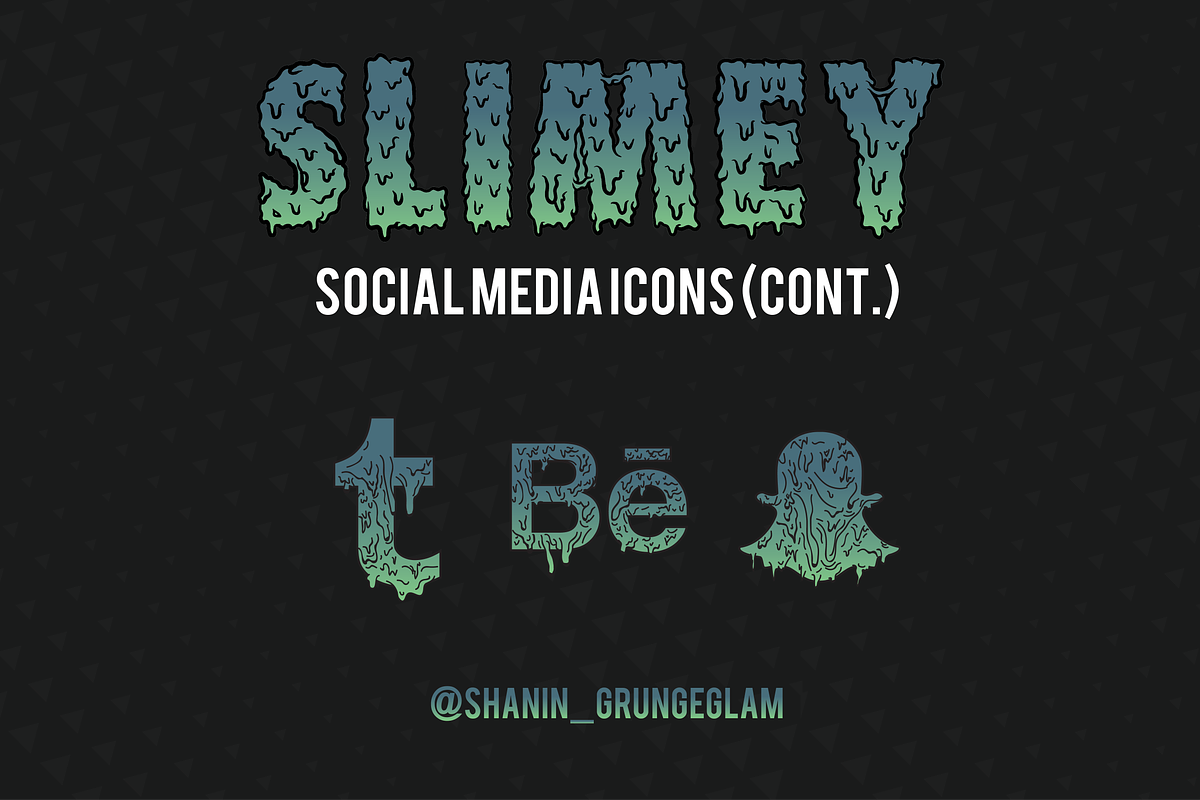 Slimey Social Media Icons, an Icon by Aurum Creative (Photo 3 of 7)