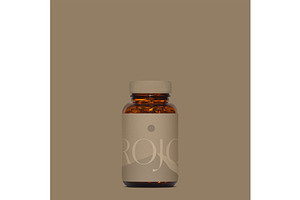 Amber Vitamin Bottle Mockup No. 6