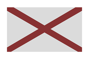 Alabama state flag, an Illustration by Mark1987