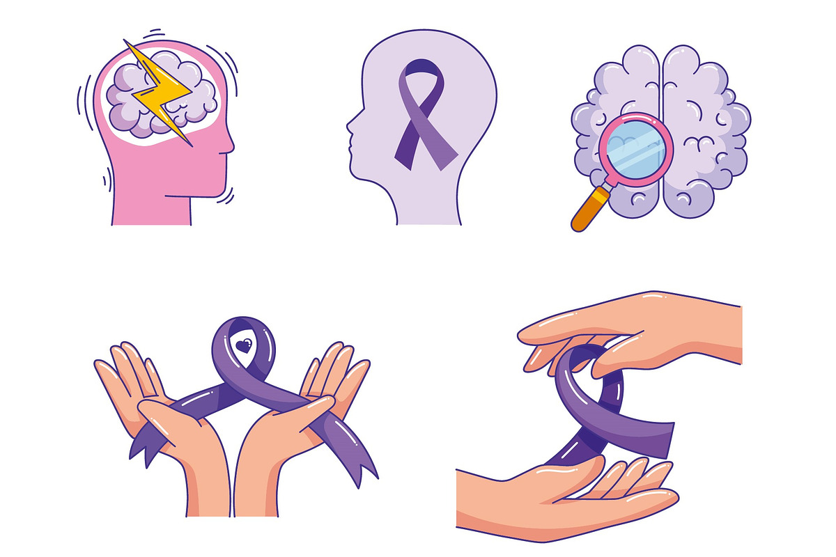 Epilepsy Awareness Illustration Set preview 3