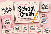 School Crush, a Script Font by Wow Magic (Thumbnail 5 of 6)