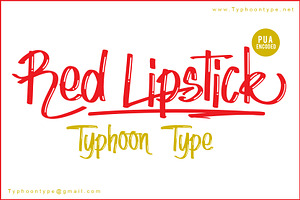 Red Lipstick Font