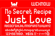 Secret Recipe font, a Sans Serif Font by weknow (Thumbnail 4 of 8)