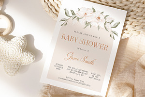 Baby Shower Invitation Boho Birthday